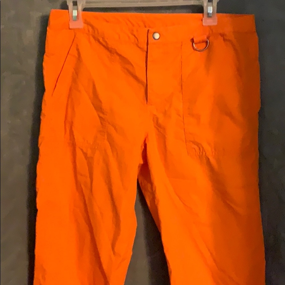 GAP orange capris with zippers